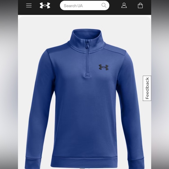 Kids Under Armour 1/4 zip fleece. Very good condition. Youth Small. - Picture 4 of 5
